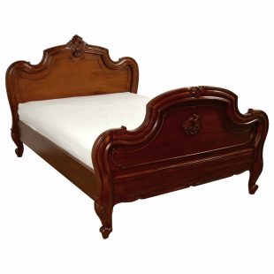 French Carved Louis Mahogany Bed