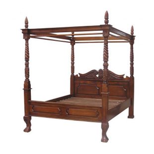 Classic mahogany four poster bed