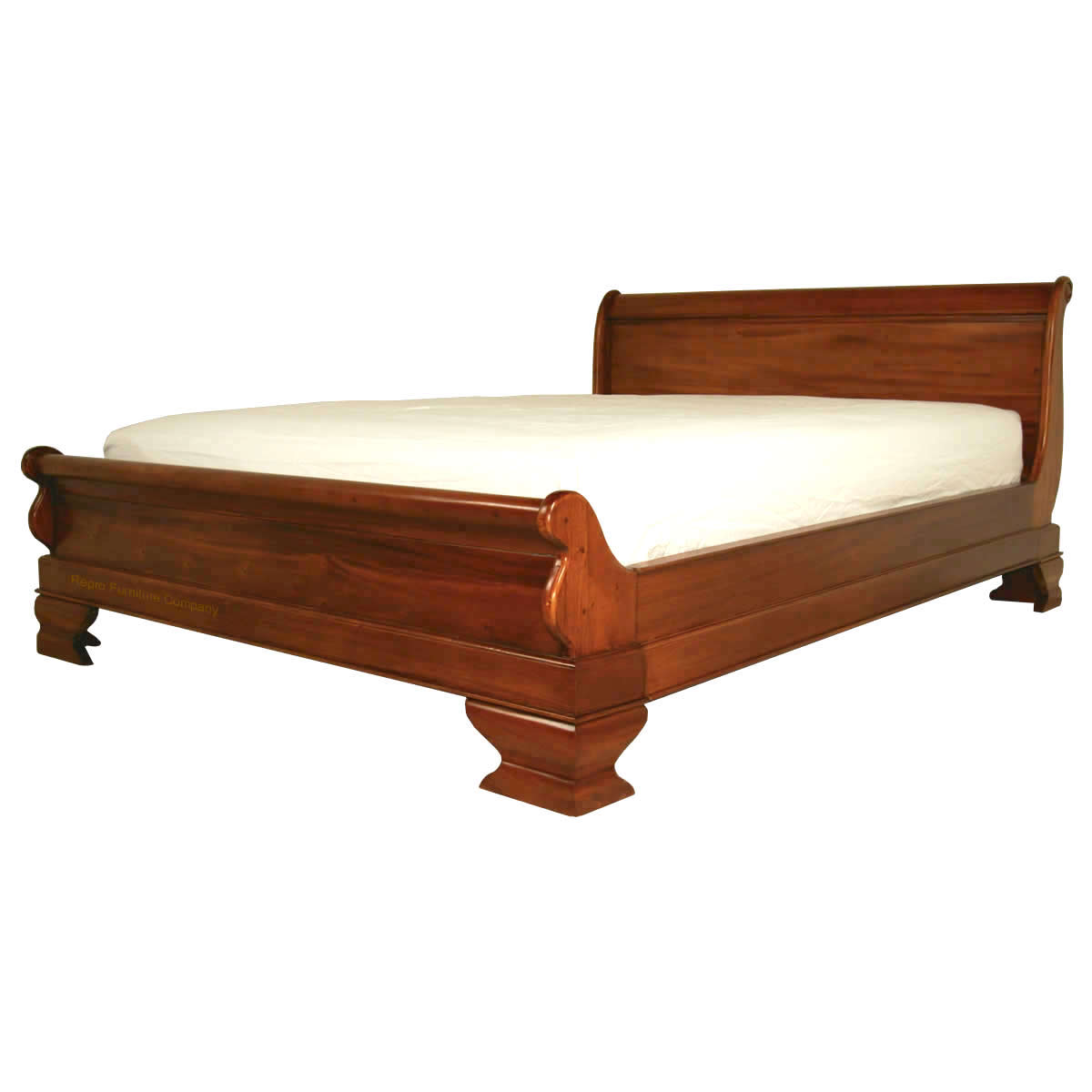 Sleigh Bed Low Foot Board King Size Sleigh bed ultra low footboard