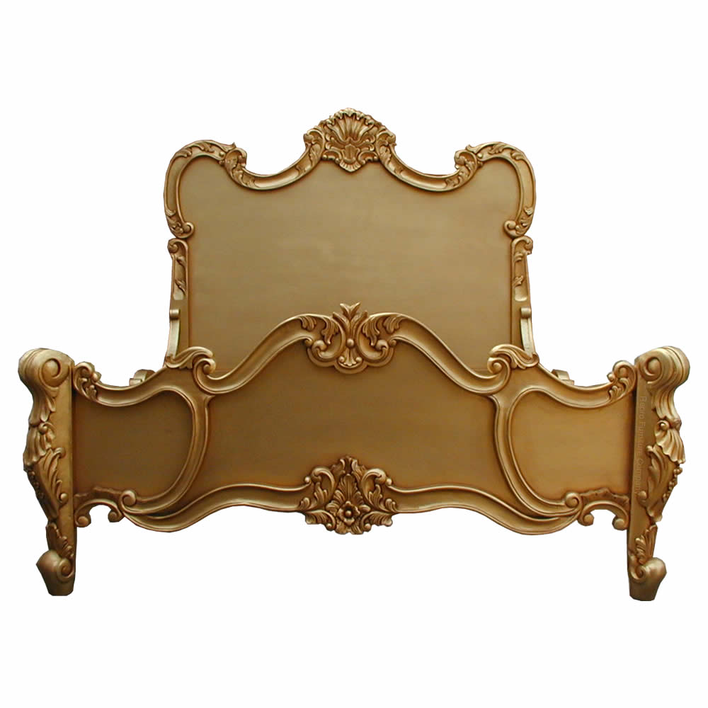 French Gold Rococo Bed French Rococo Bed Gold