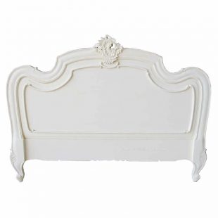 French Louis antique white headboard