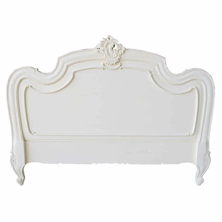 Louis Headboard Antique White French Louis antique white headboard