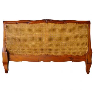 Mahogany Louis rattan headboard