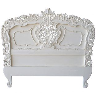 Rococo Headboard in Antique White