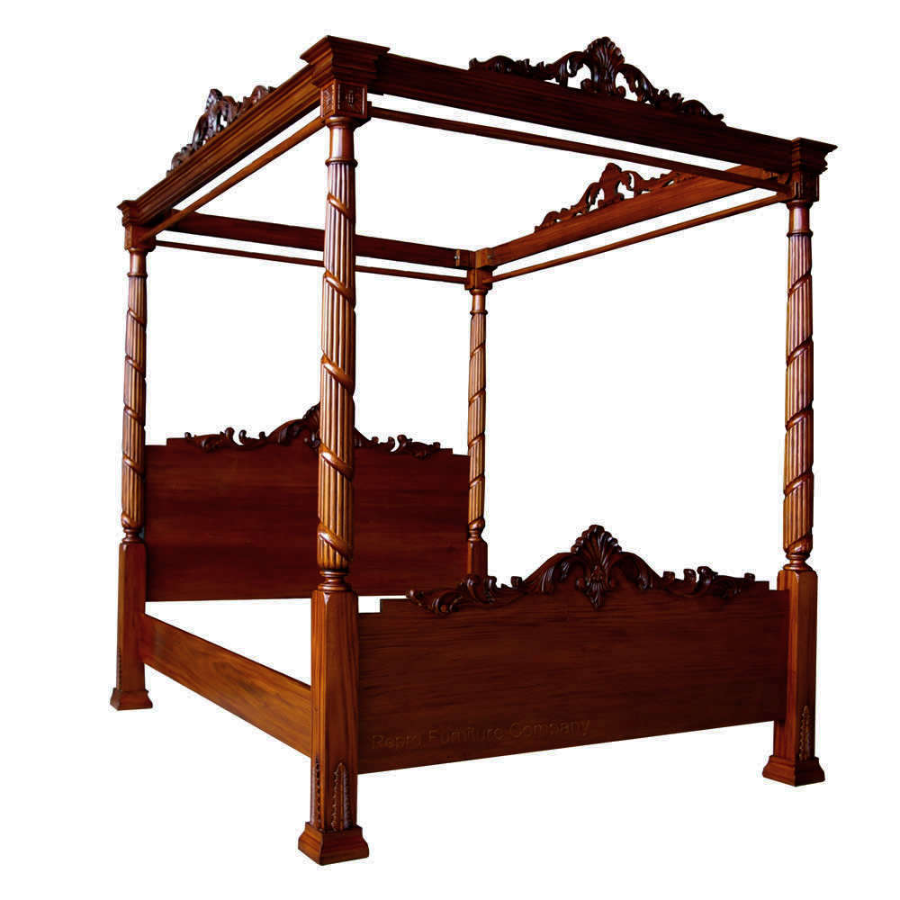 Mahogany Lincoln Four Poster Bed Super King Mahogany Lincoln Four Poster Bed Super King