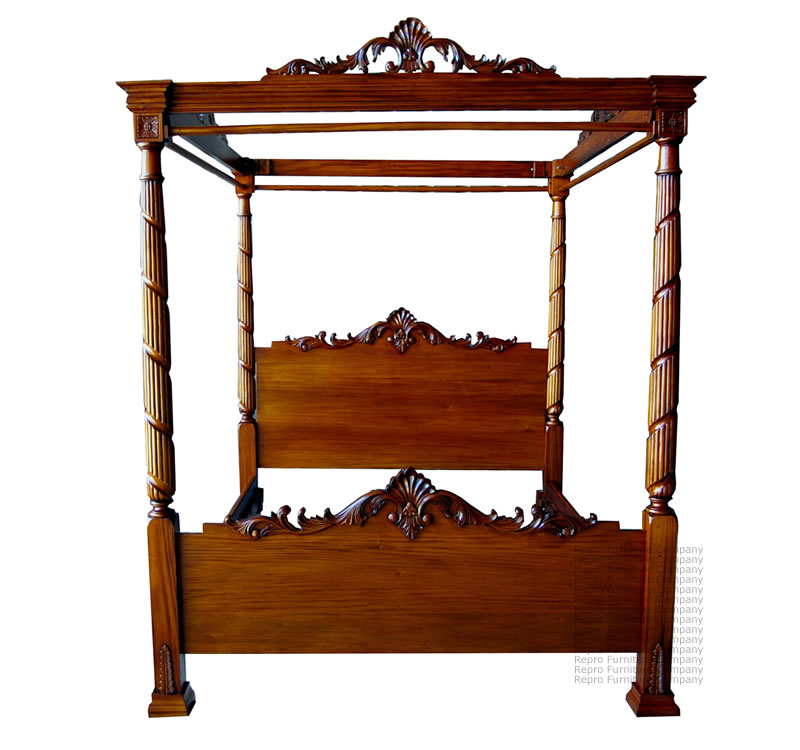 Mahogany Lincoln Four Poster Bed Super King Lincoln Mahogany Four Poster