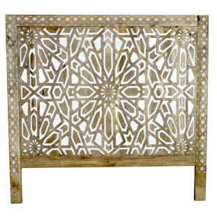 Aztec white wash headboard panel