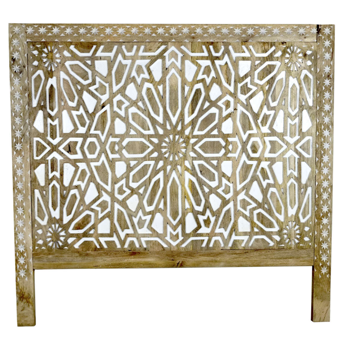 Aztec White Wash Headboard Aztec white wash headboard panel