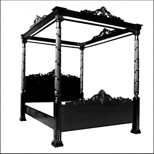 RJ357-B Black Four Poster Bed