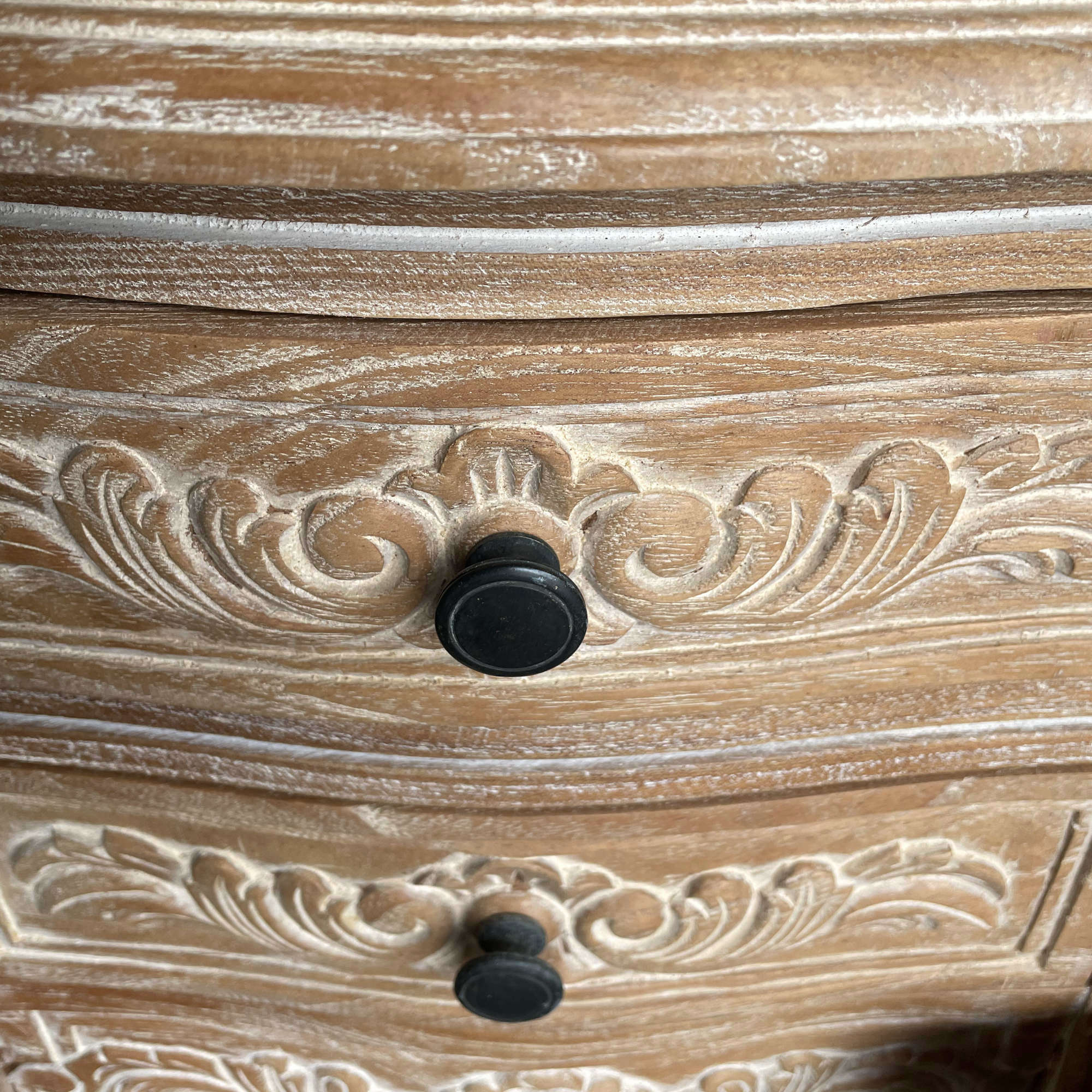 Pair French Weathered Finish Bedsides - Image 3