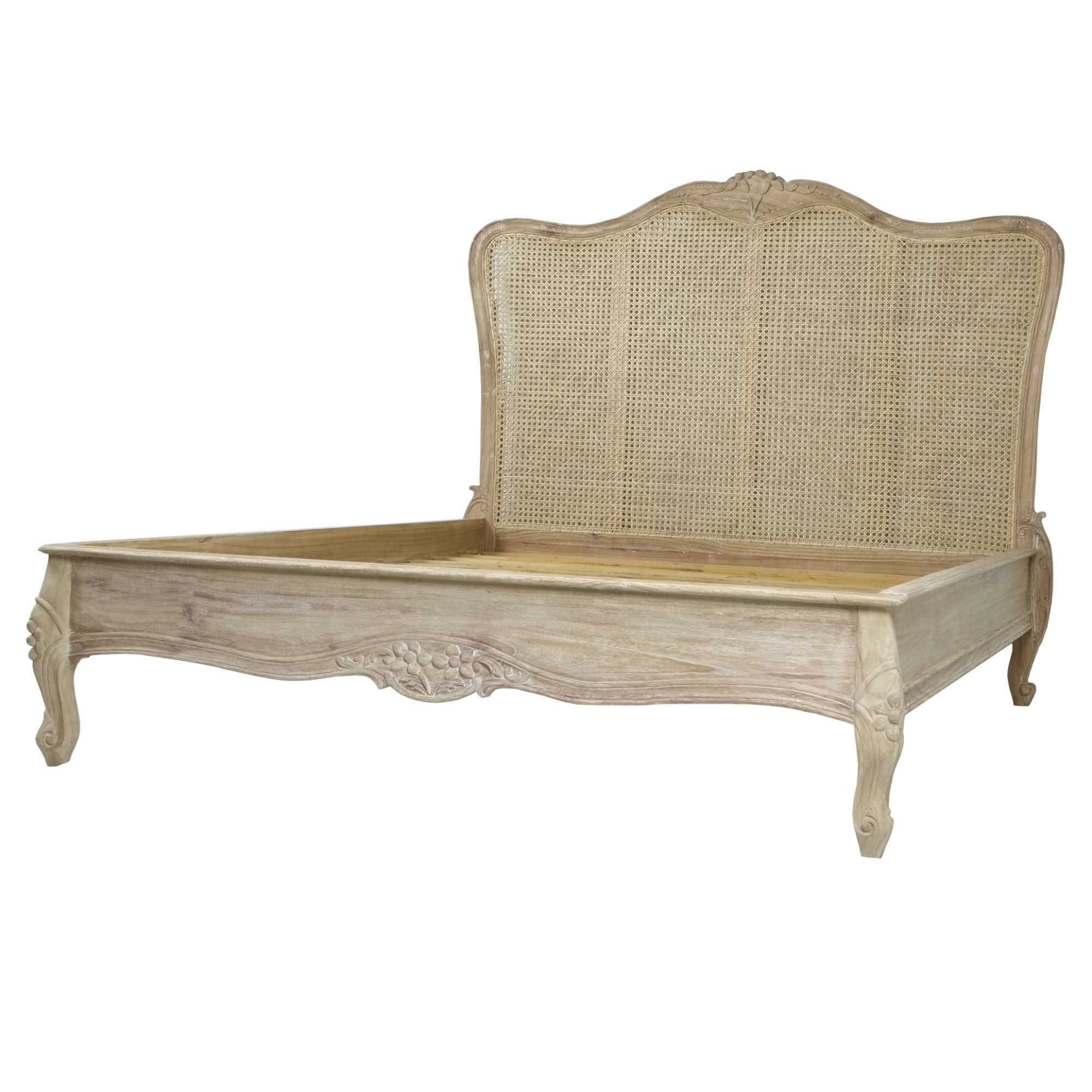 Loire Weathered Finish French Bed King Size Loire Natural Finish French Bed