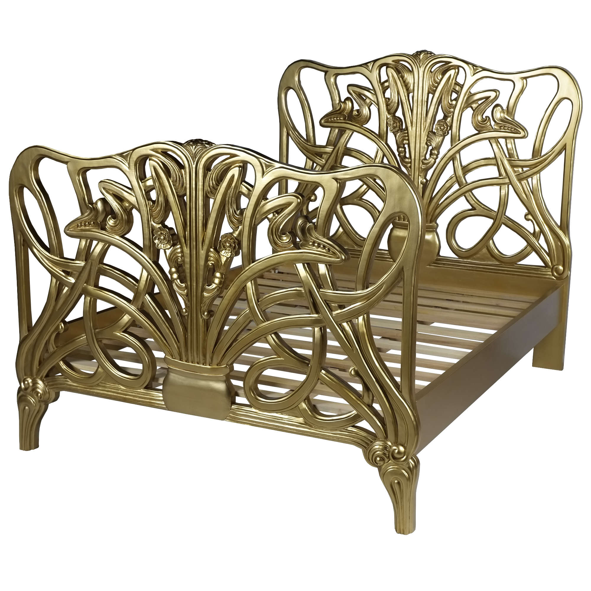 Art Nouveau Cheri Gold Bed Art Nouveau Cheri Gold Bed - Image 2