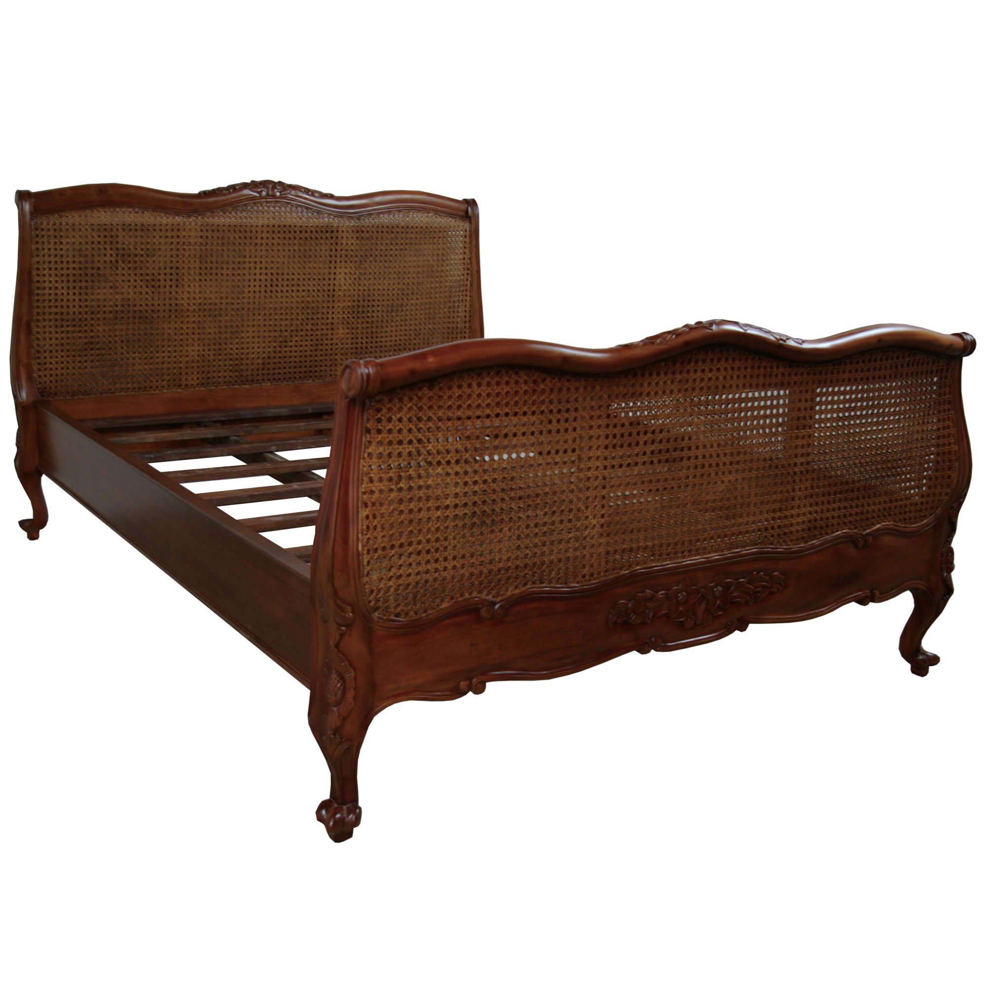 French Louis Mahogany Double Bed French Louis Mahogany King Size Bed - Image 2