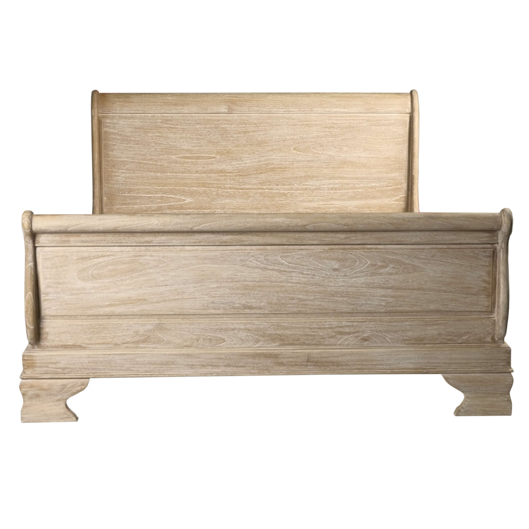 Weathered Sleigh Bed King Size Weathered Sleigh Bed King Size - Image 3