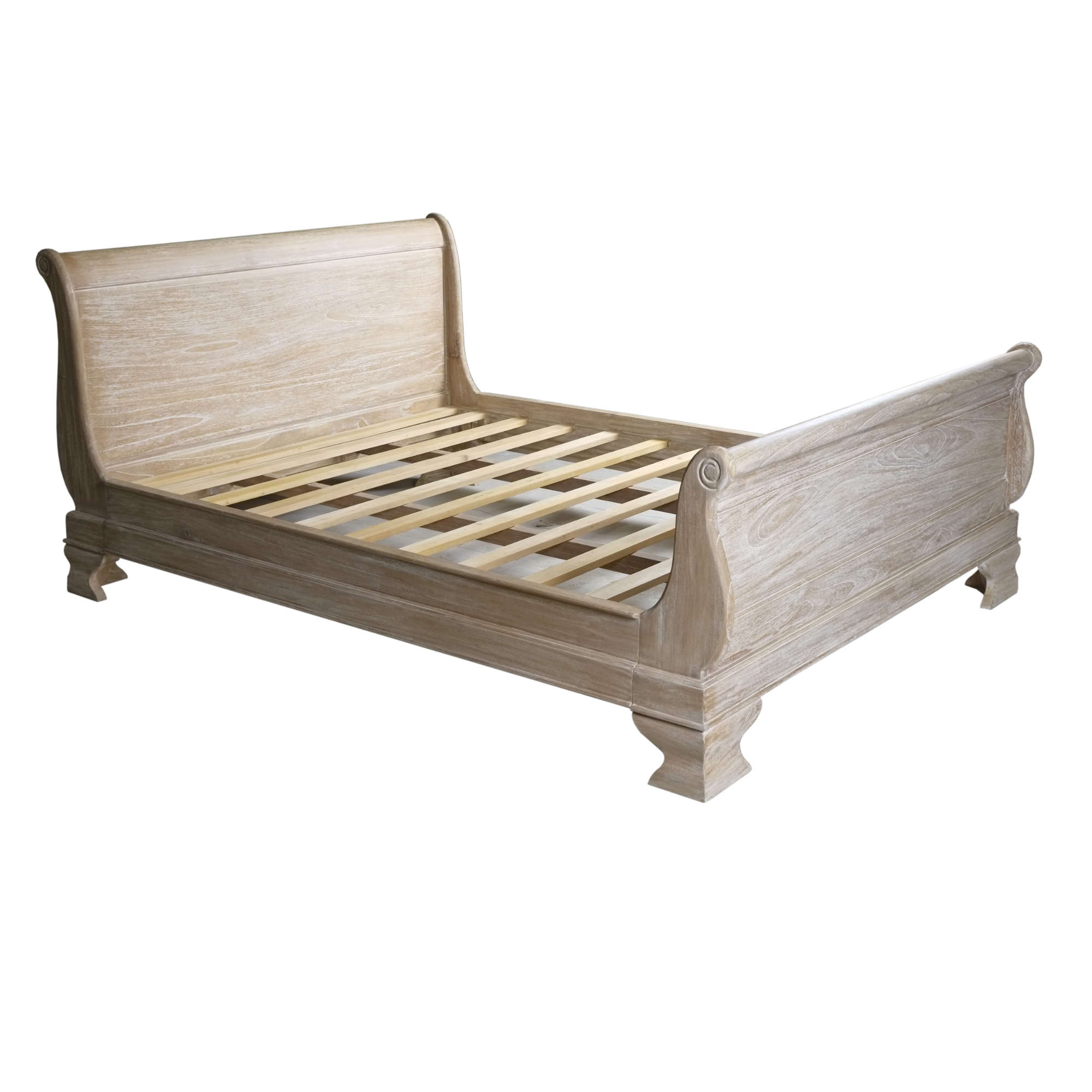 Weathered Sleigh Bed King Size Weathered Sleigh Bed King Size - Image 4